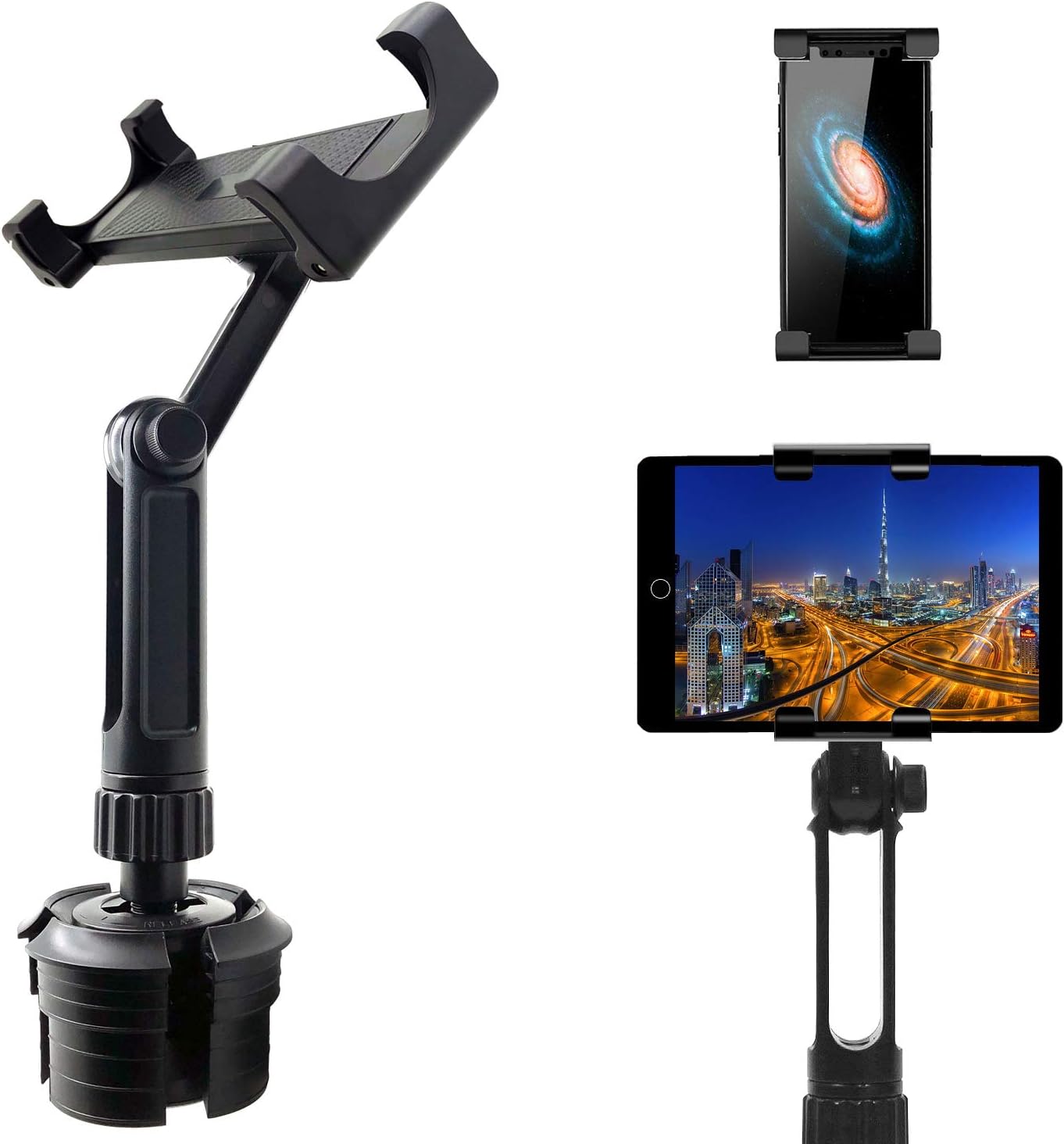 ChargerCity Xtreme Tablet Drinks Beverage Cup Holder Mount w/10inch Long Arm & 360º Swivel Adjust for All 7"-12" Screen Tablet Like iPad PRO Air Mini Galaxy Tab Surface Pro/Book