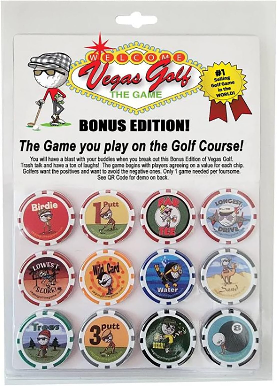 Vegas Golf 12(pcs) Bonus Edition On The Course Poker Chip Game