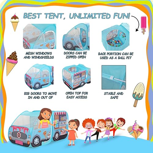 Miniatura 3 de LimitlessFunN Tienda de campaña de juegos para niños con luces de estrellas y estuche de transporte  Pop Up portátil que brilla en la oscuridad