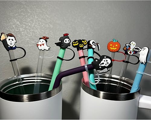 Miniatura 6 de 9 tapas de popote para vasos Stanley de 30 y 40 onzas, 0.4 pulgadas de ancho, bonitas puntas de silicona para cubrir popotes de silicona compatibles