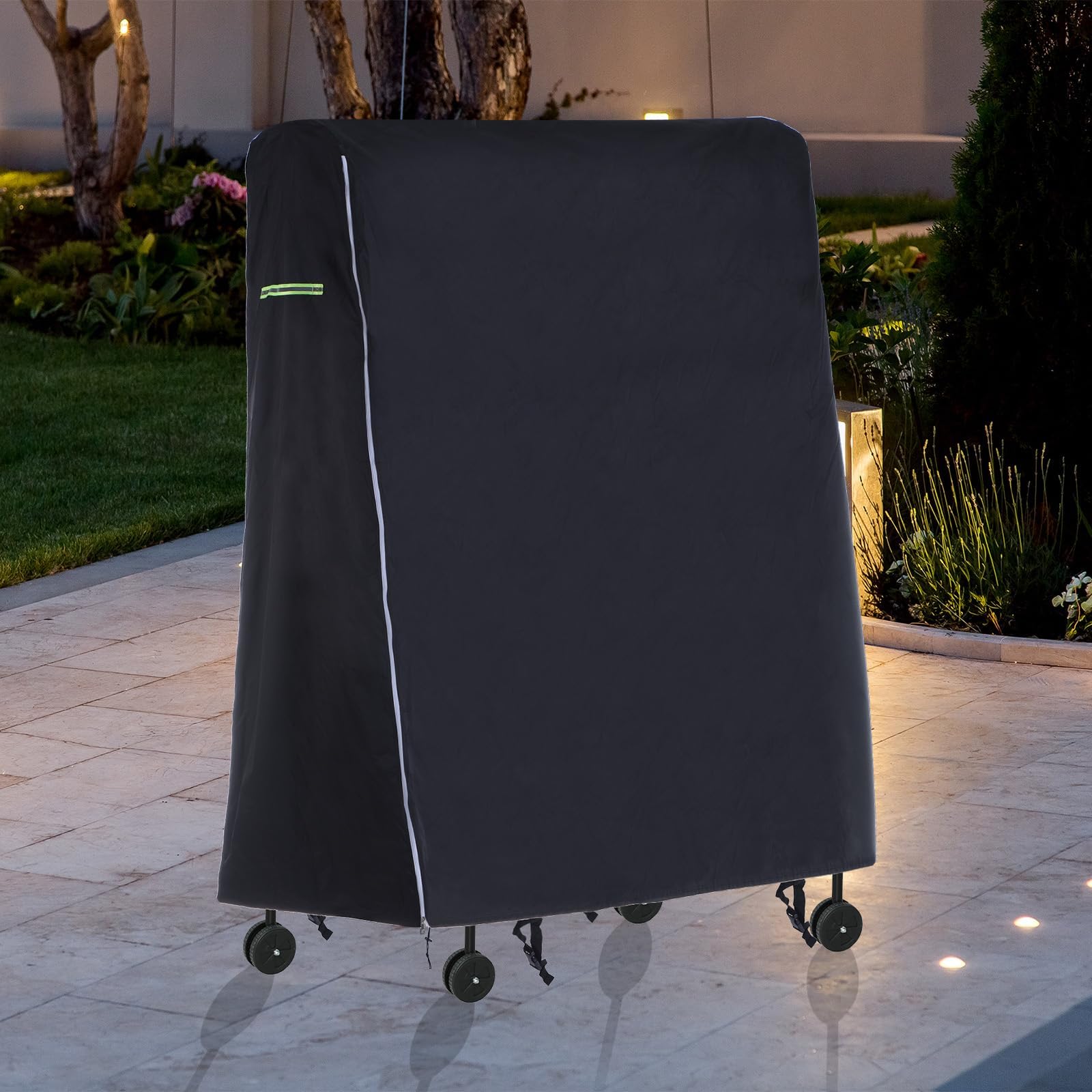 PATIKIL Funda Plegable para Mesa de Ping-Pong, 65" x 28" x 73" Funda para Mesa de Tenis de Mesa 600D Oxford Impermeable y Plegable con Bolsa de Almacenamiento y Cremallera, Negro