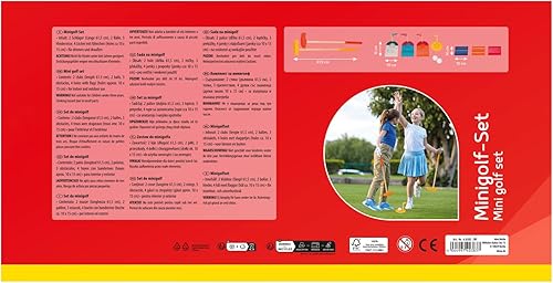 Miniatura 5 de Idena 40383 - Wooden Mini Golf Set, 11-Piece Golf Set Includes 2 Clubs, 2 Golf Balls, 3 Obstacles and 4 Holes with Flags, Indoor and Outdoor, for