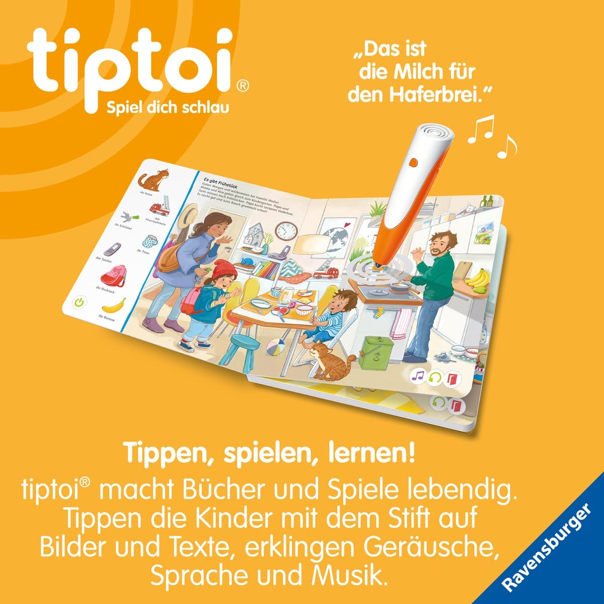 Ravensburger tiptoi Set, suchen und Entdecken - Meine Welt (książka dla dzieci) + 00110 tiptoi Der Stift, zabawka edukacyjna dla dzieci