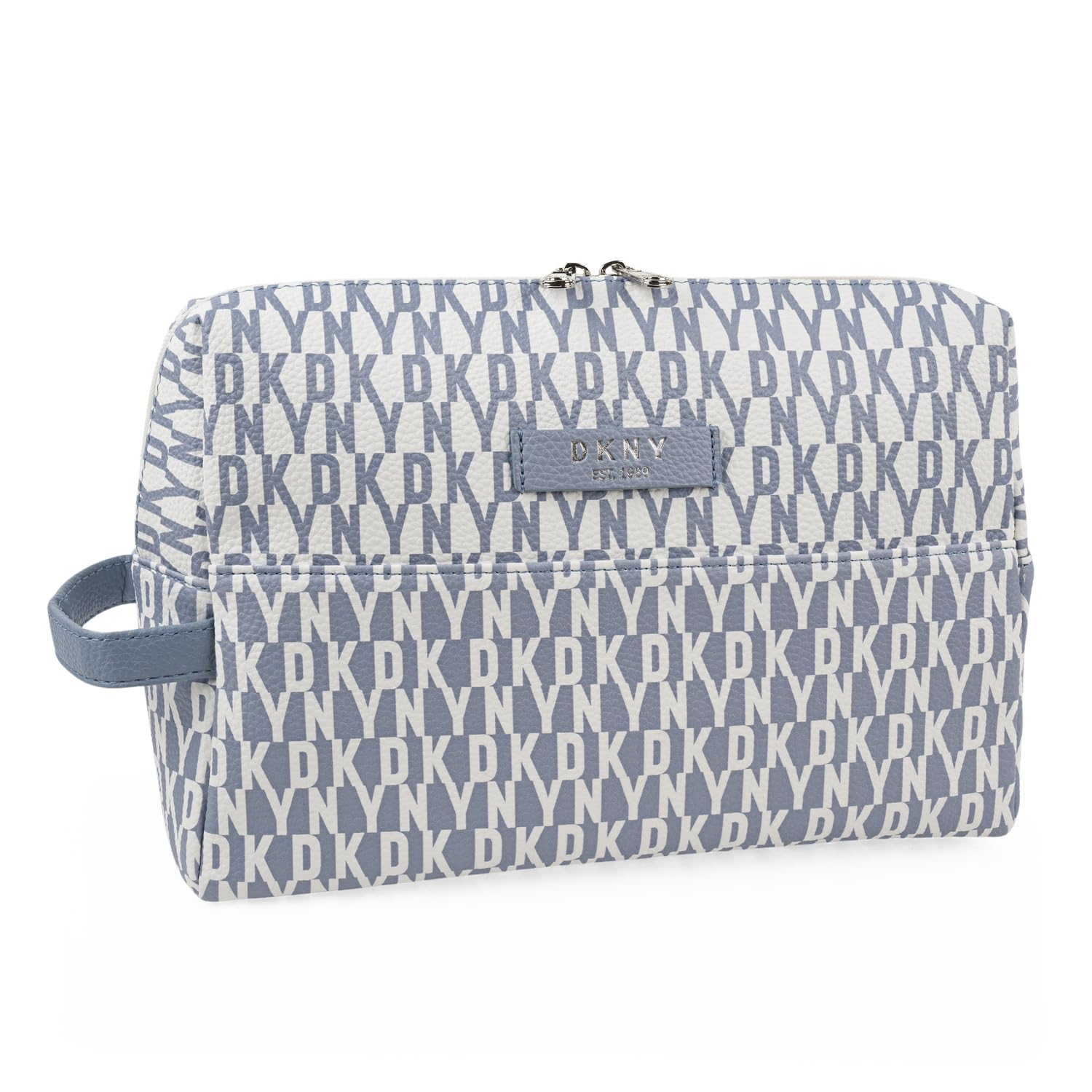 DKNY Neceser Mujer. Neceser Maquillaje Organizador. Bolsa Aseo Mujer. Neceser Viaje - Neceser Grande. Neceser Mujer Maquillaje. Bolsa Maquillaje., Azul