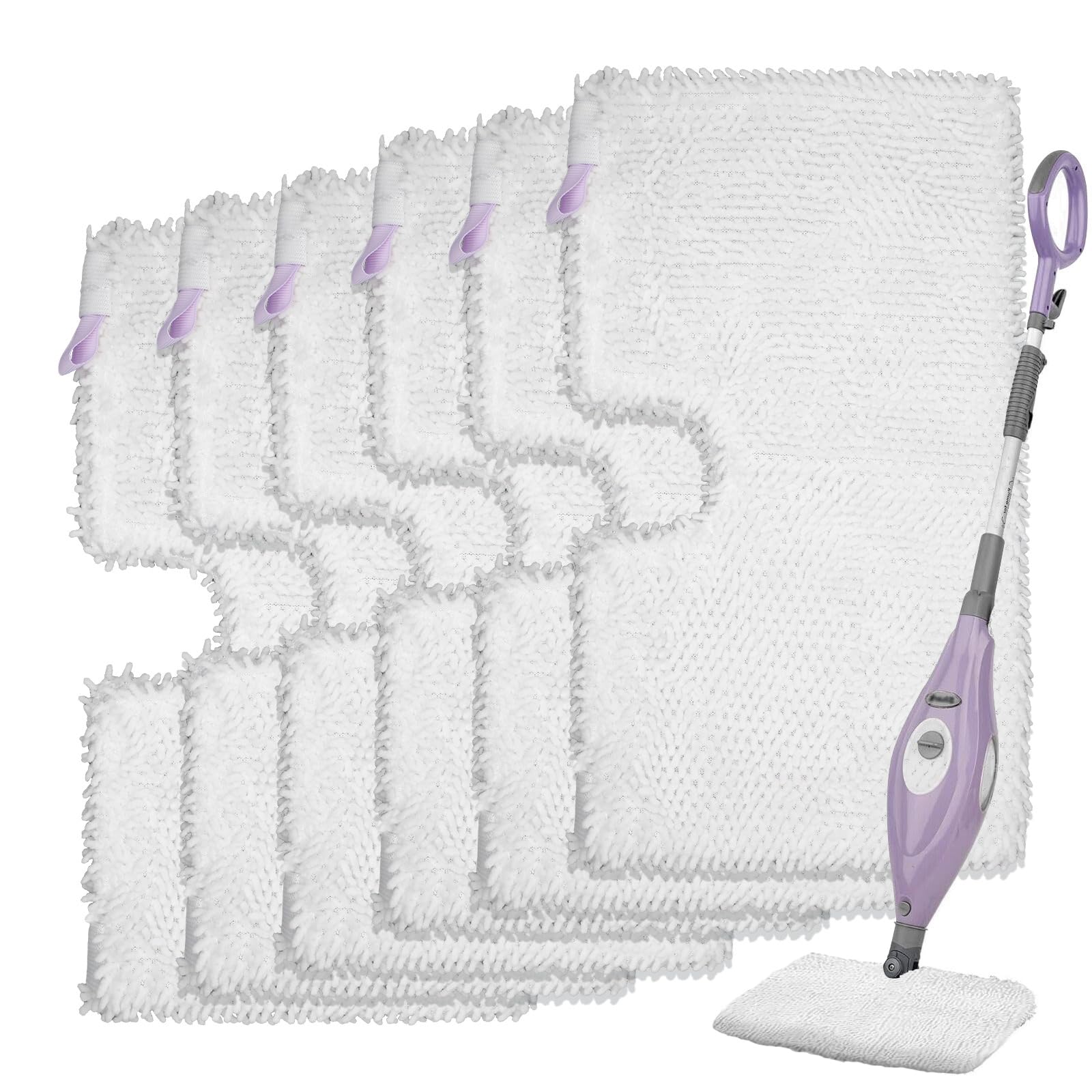 imeccalive S3601 6 Pack Microfiber Steam Pocket Mop Pads Compatible for Shark Rectangle Mop Head S3500 Series S3501 S3601 S3550 S3901 S3801 SE450 S3801CO S3601D SE450