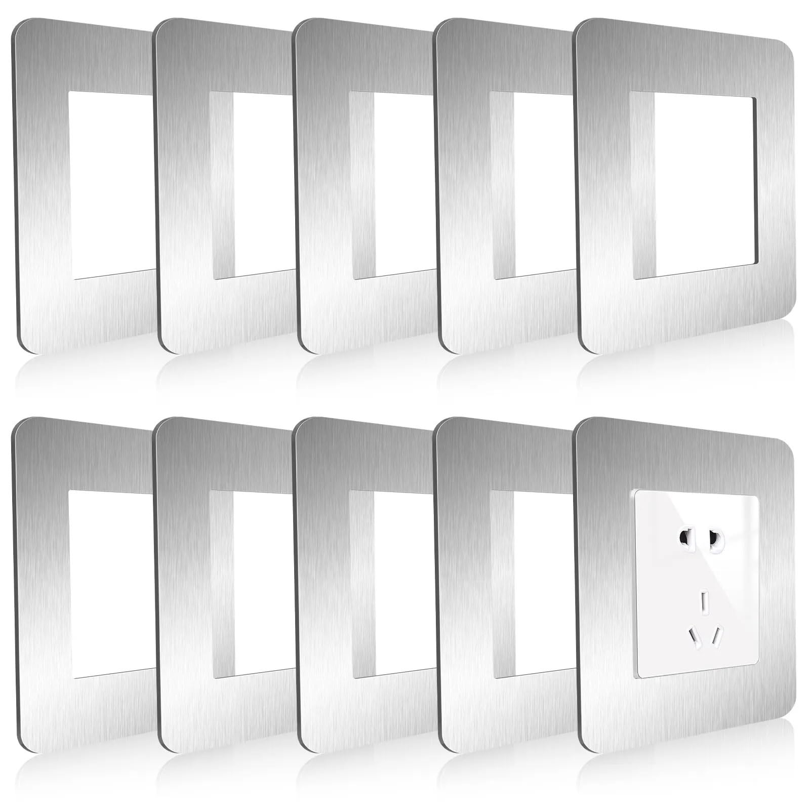 10 Stück Lichtschalter-Abdeckplatten, dekorative Lichtschalter-Surround-Abdeckung, Lichtschalter-Surround-Aufkleber Für Wohnzimmer