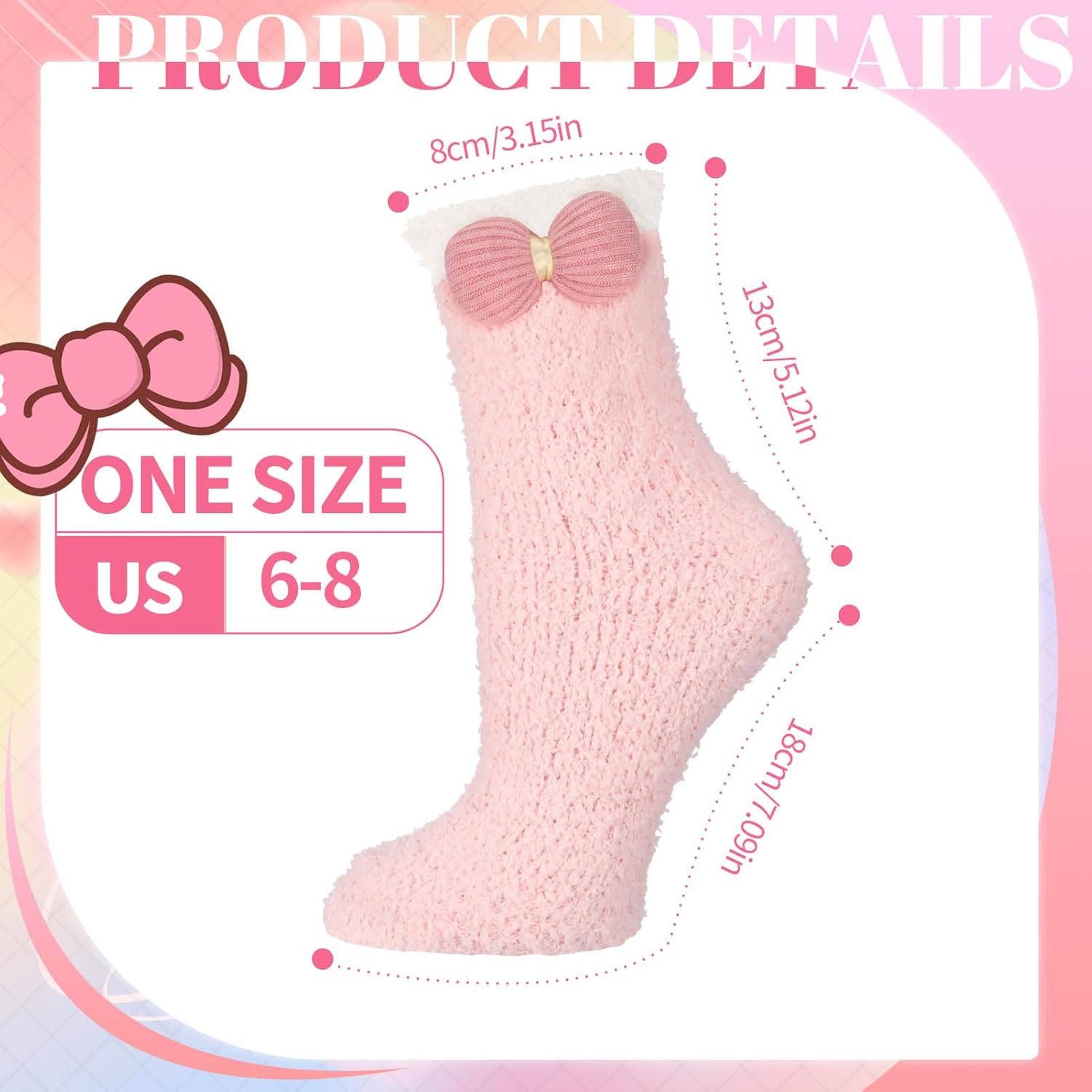 Jspupifip Cute Fuzzy Socks for Women, 7 Pairs Soft Animal Dolls Slipper Socks Winter Fluffy Sleeping Warm Sock Christmas Gift - Image 4