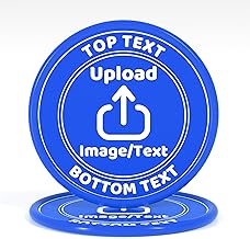 200-1000 Custom Plastic Poker Chips, Drink Chips Personalized Your Own Logo, Image and Text, Double Sided Full Color Printing Custom Tokens for Bar, Party, Business Cards and Promotions