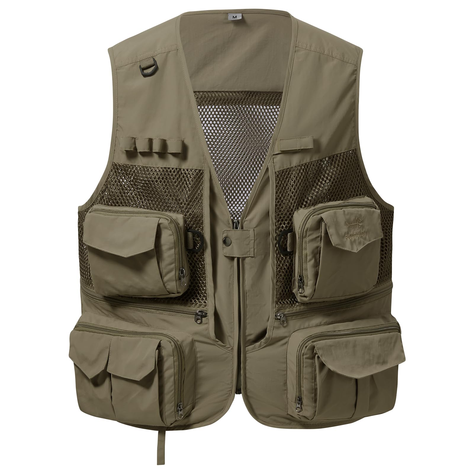 BASSDASH Men's Women's Utility Fishing Cargo Vest Outdoor Safari Photography Work Vest with Multi Pockets Mesh Back FV14