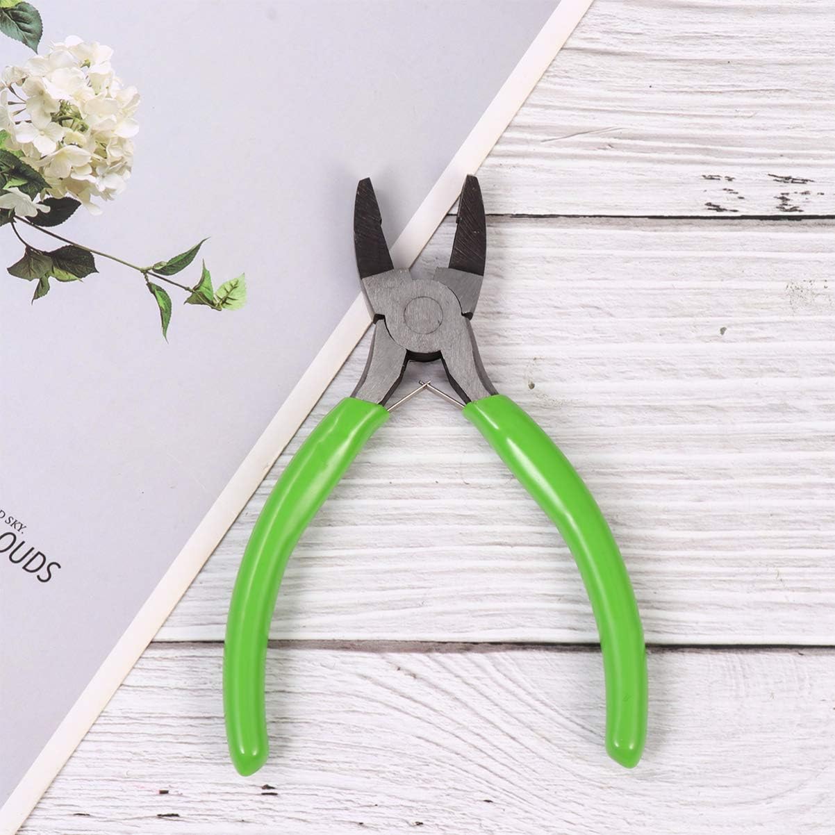 Jewelry Pliers with Plastic Handle 5.5 Inch 2Pcs Manual DIY Tool