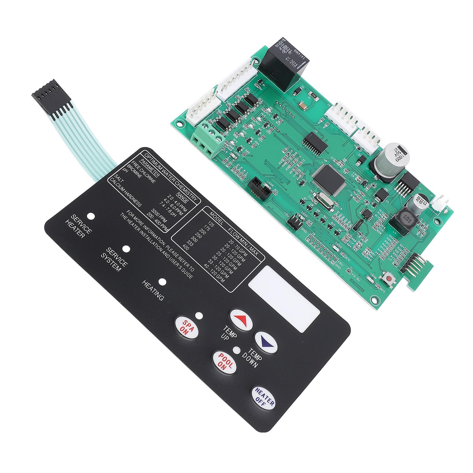 SASKATE 42002-0007S, 461105 Replacement Control Board, Switch Pad for Pentair MasterTemp NA LP Series Pool Spa Heater