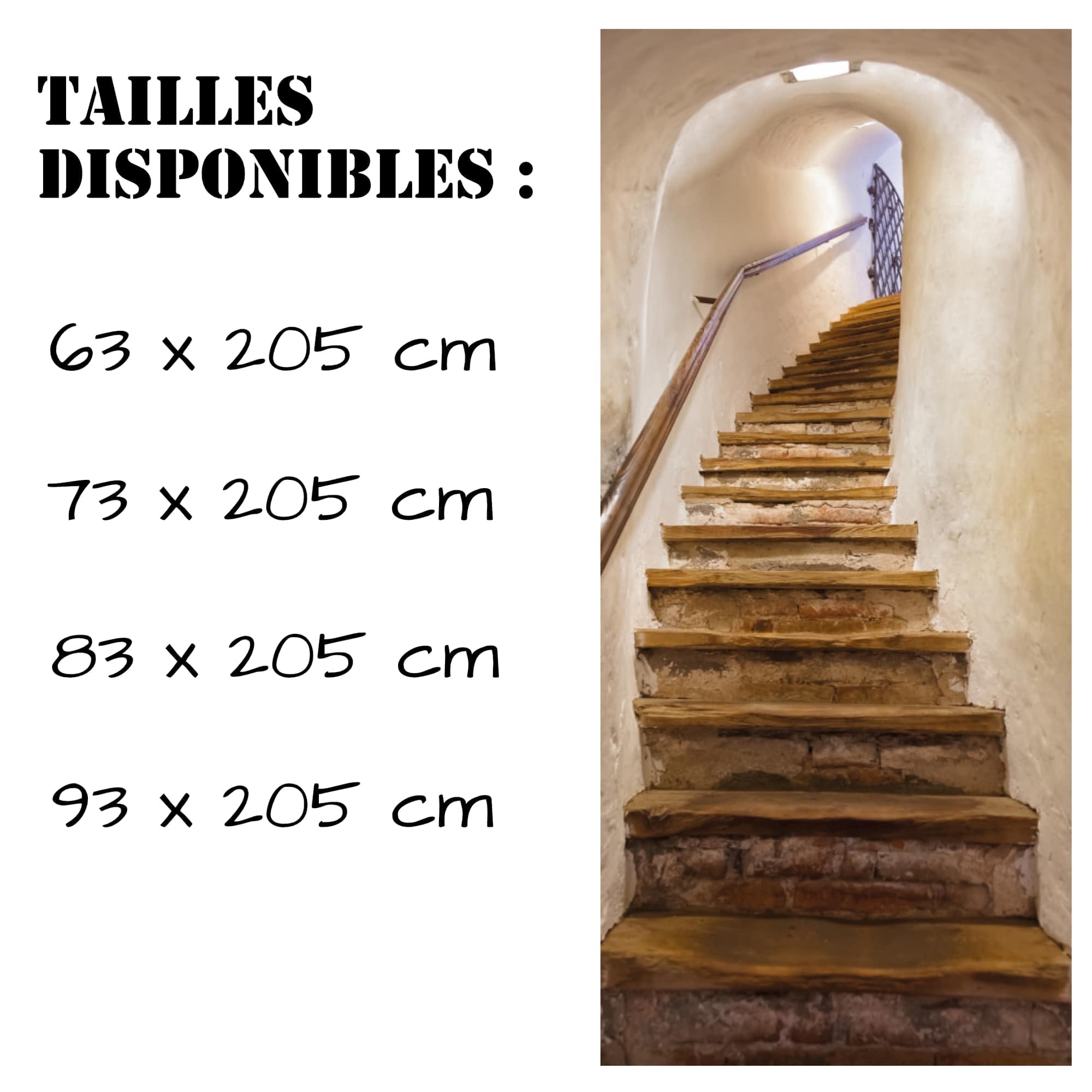 Sticker Porte Trompe-l'œil Bibliothèque - Autocollant Mural 63x205 Cm - Décoration 3D Pour Chambre, Salon, Porte
