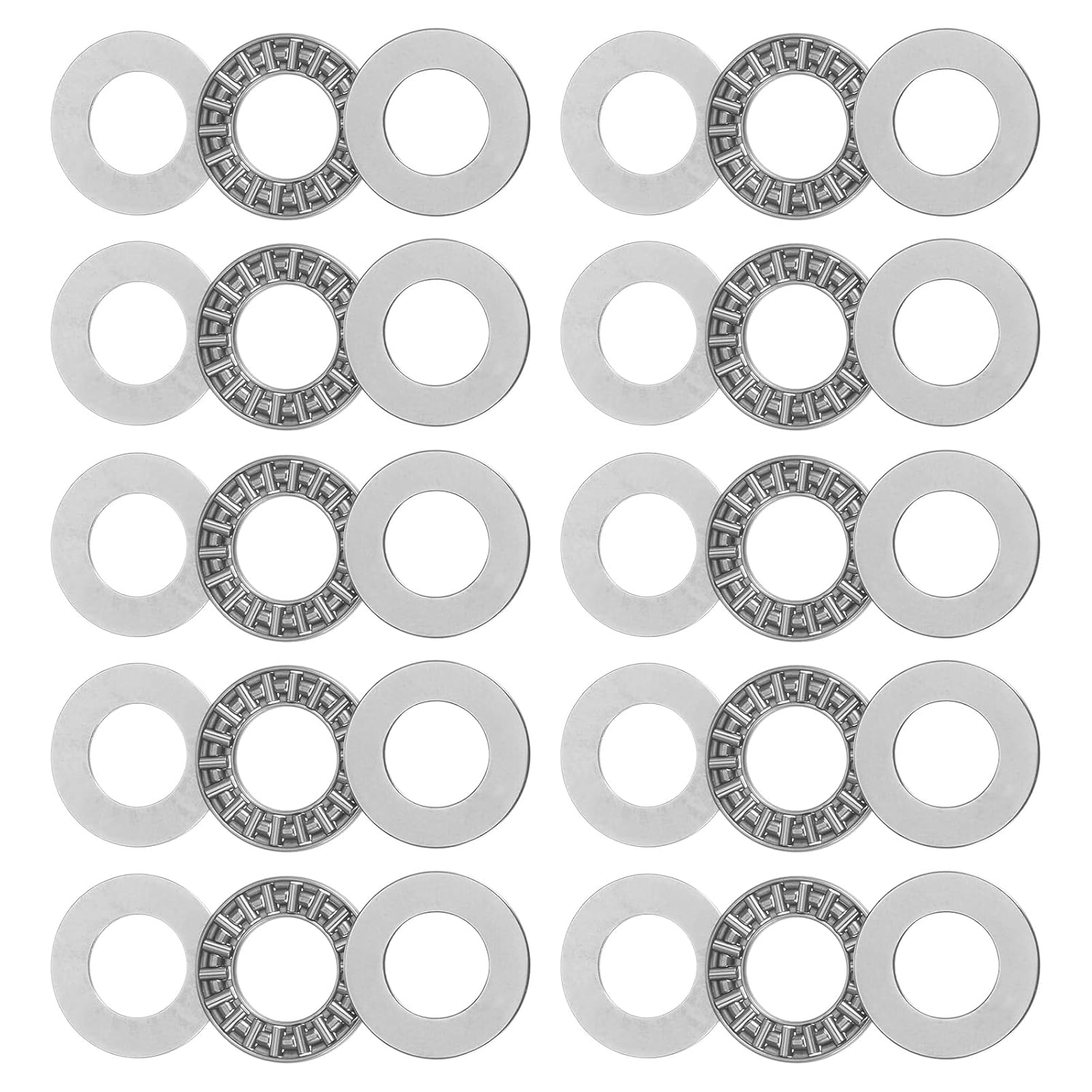 uxcell AXK80105 Thrust Needle Roller Bearings with Washers 80mm Bore 105mm OD 4mm Width 2pcs