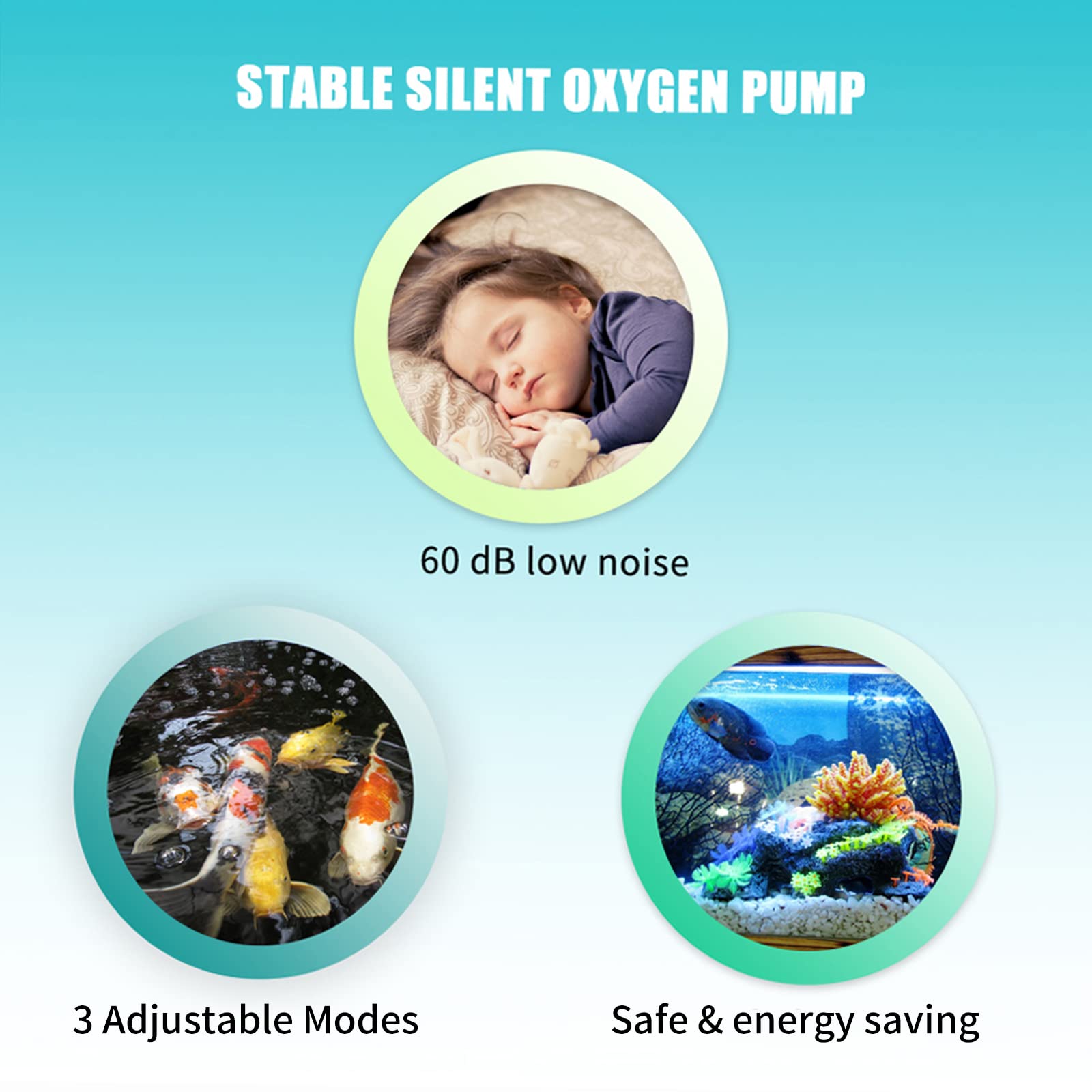 Pompa di ossigeno solare da 10 W con tubo Air Stone Staffa per acquario Ossigenatore 3 modalità regolabili Aeratore di ossigeno per piccoli stagni Pesca di emergenza Bagno per uccelli