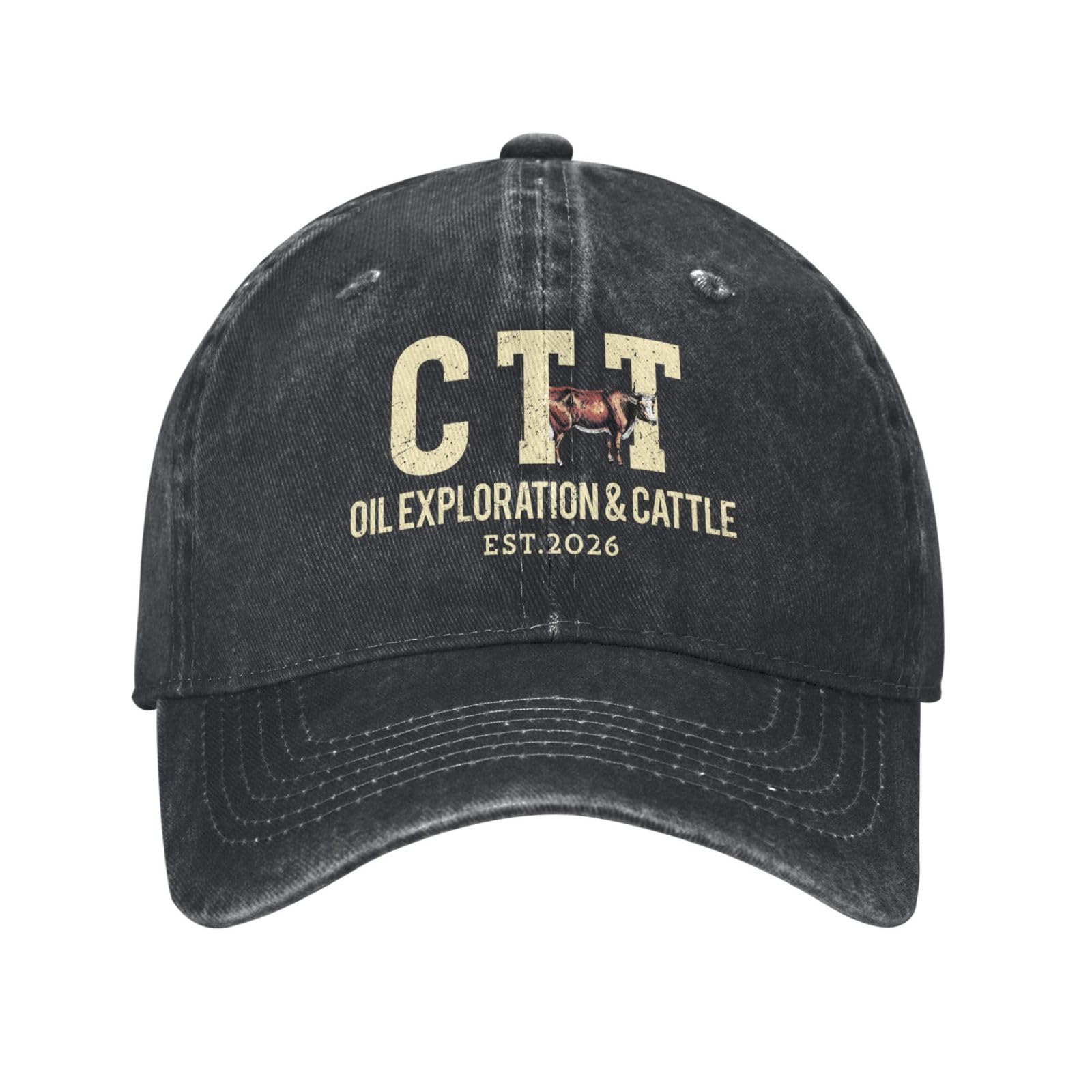 Melbrakin Oil Exploration and Cattle hat Funny Denim Cap