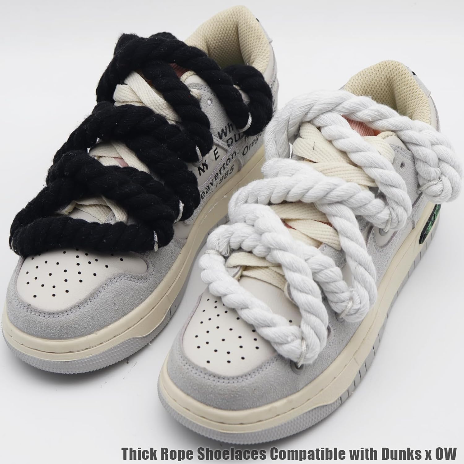 靴 AIRFORCE1 ROPE Super Chunky Thick Braided Rope AF1 Shoelaces for Air Force