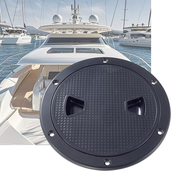 2 Pcs Boat Hatch,Circular Non Slip Inspection Hatch Deck Plate Hatch, with Detachable Coverfor Marine Boat Yacht