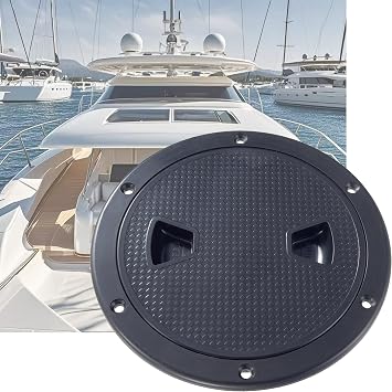 2 Pcs Boat Hatch,Circular Non Slip Inspection Hatch Deck Plate Hatch, with Detachable Coverfor Marine Boat Yacht