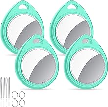 Air Tags 4 Pack Cyan Mint, Bluetooth Object Finder Compatible with Search Apple (iOS Only), Smart Bluetooth 5.3 Locator for Keys, Wallet, Luggage, Backpack, Replaceable Battery