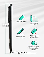 Vista 5 de Lápiz capacitivo EMR compatible con Remarkable 2, bolígrafo digital de repuesto Libreath con borrador para Samsung Galaxy/Kindle Scribe/SuperNote