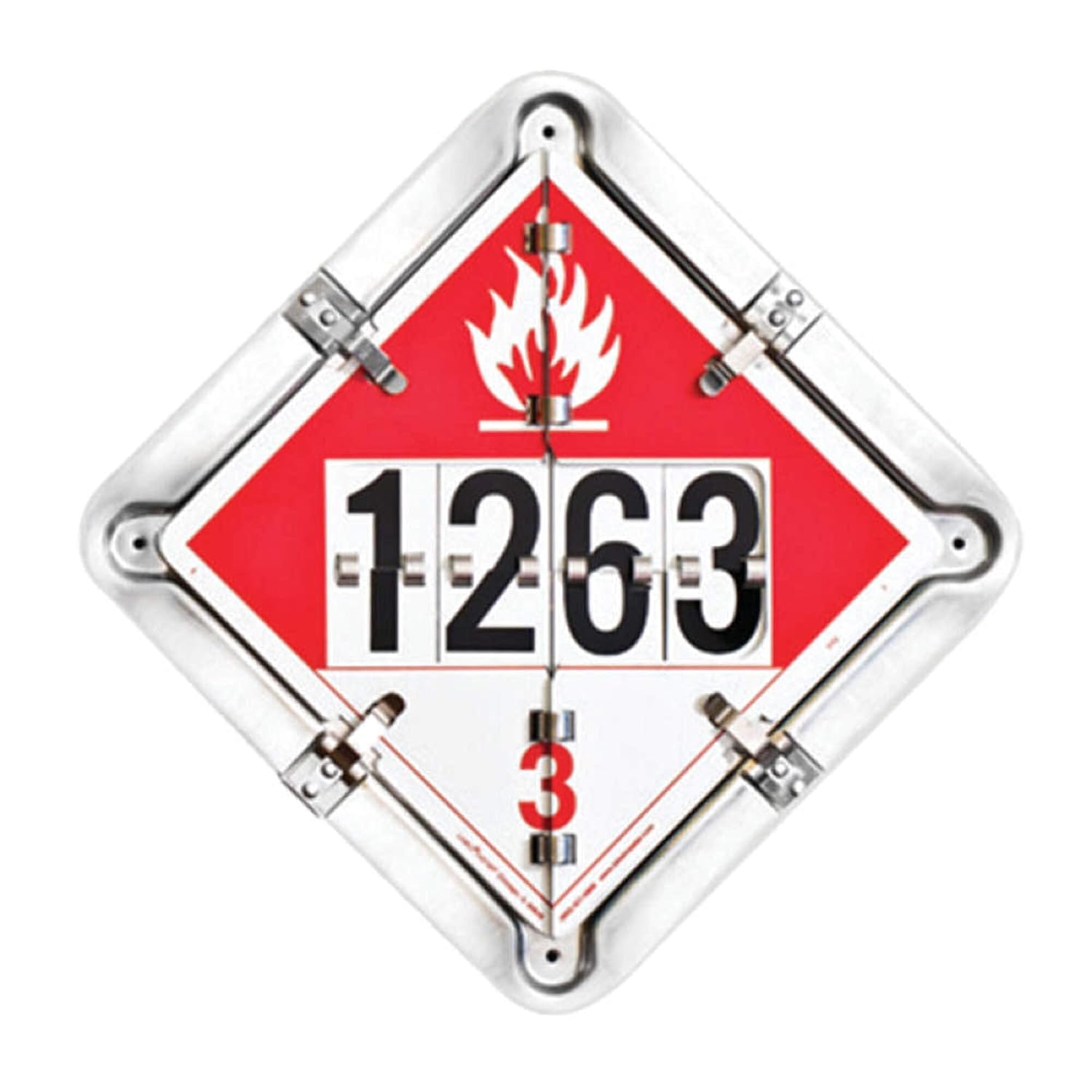 Labelmaster 126CT-OXM9 6 Legend Hazmat Flip Placard System for Tankers