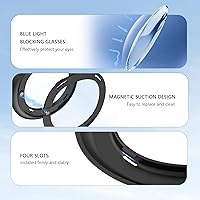 Vista 5 de Glasses Spacer Protector for Meta Quest 3, Blue Light Blocking Glasses for Oculus Quest 3, VR Protector Accessories Anti-Scratch Ring Prevent