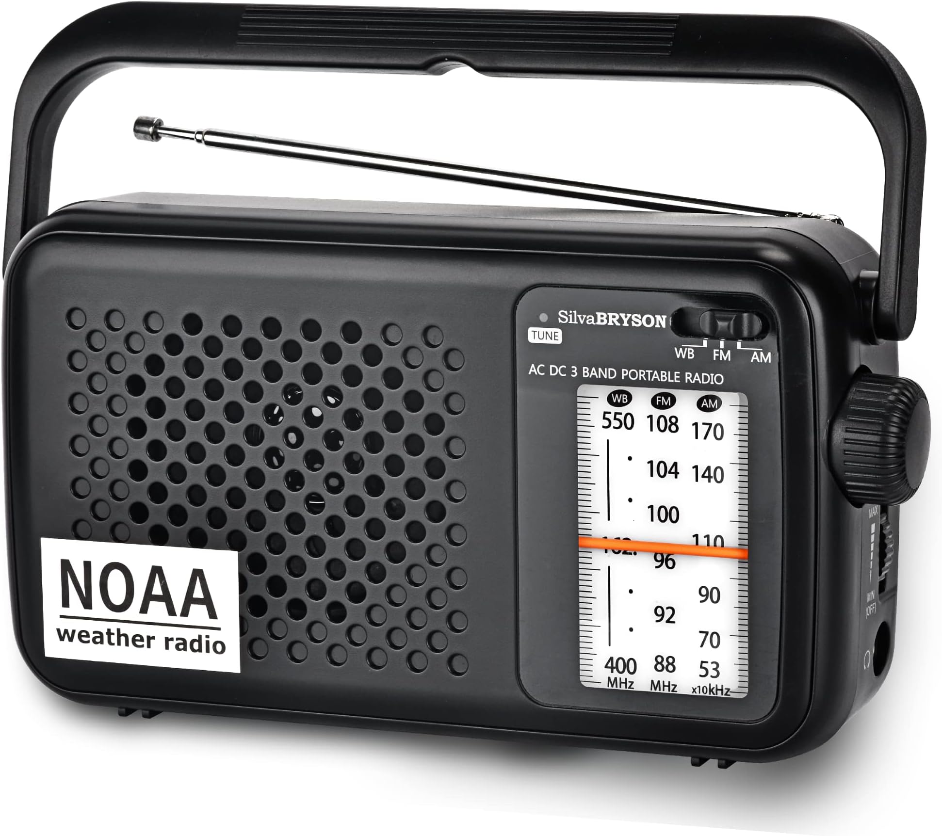 Greadio NOAA Weather Radio, AM/FM Battery Operated Transistor Portable Radio With Best Reception