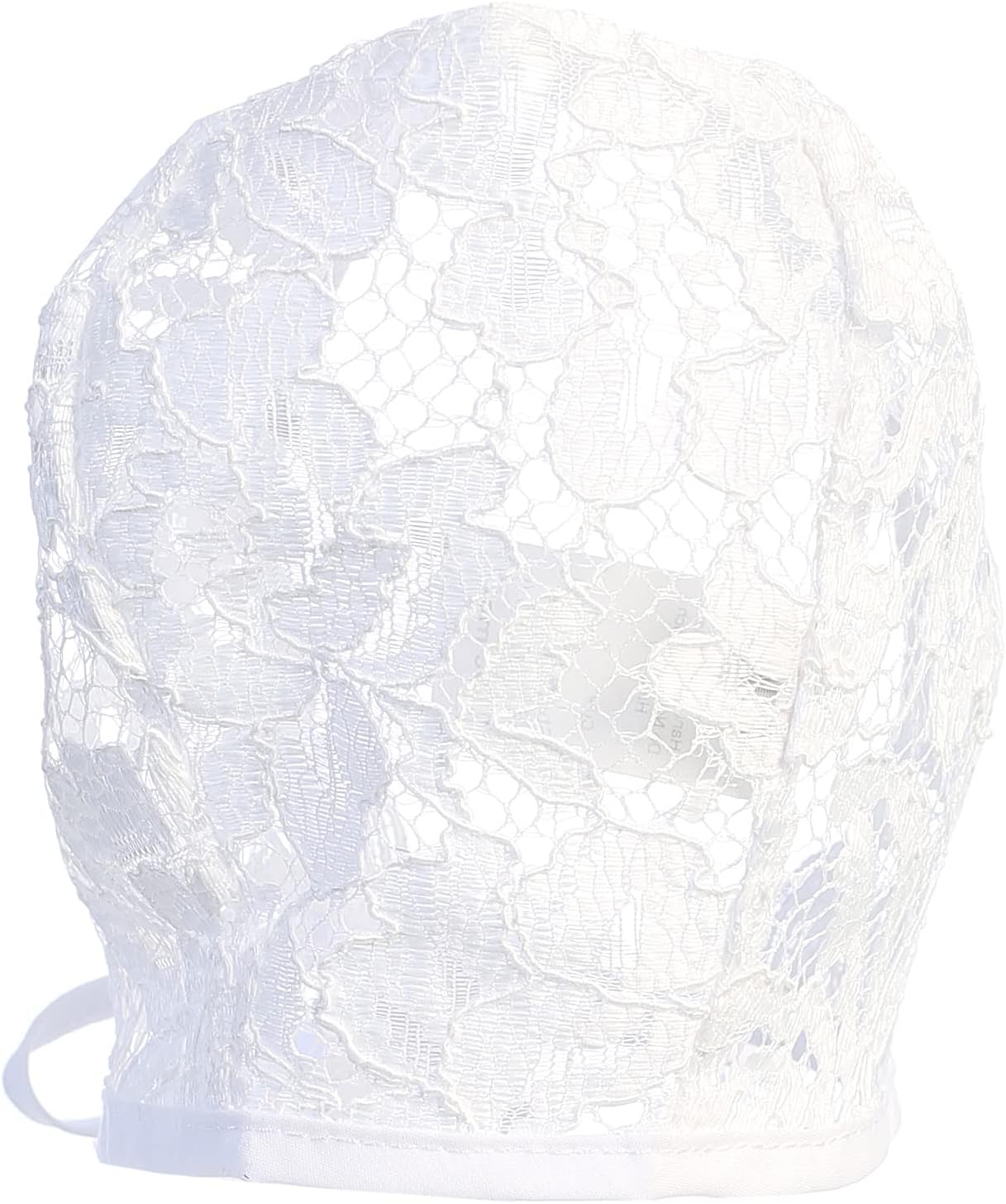 Made in USA - Baby Christening Bonnet for Baby Girl - Baby Lace Hat - White Baby Bonnet Newborn for Baptism