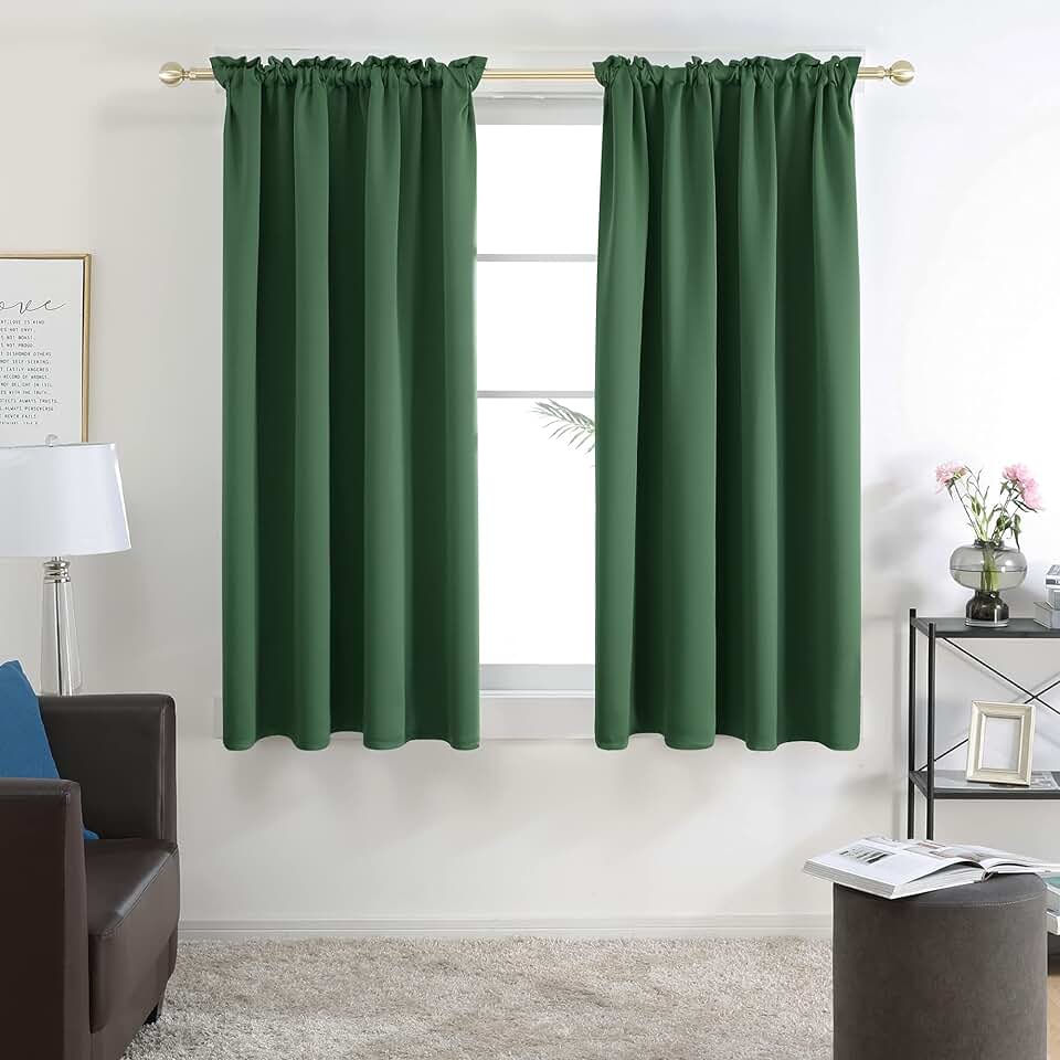 forest green curtains blackout Curtains & Drapes / Window