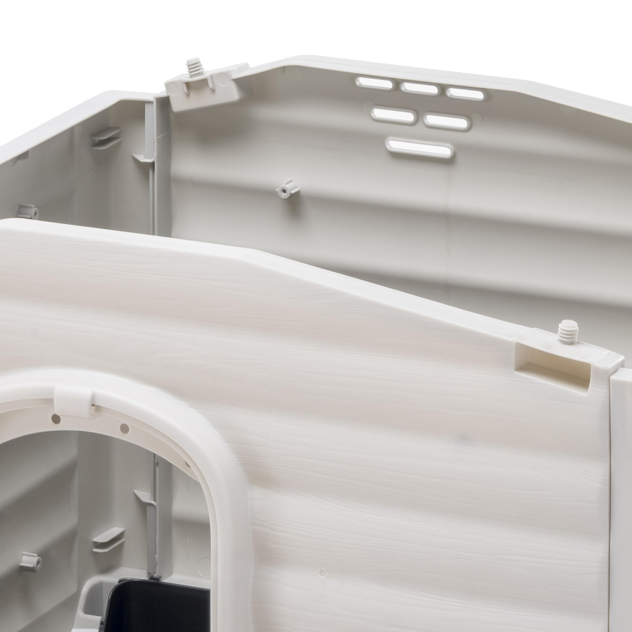 Ferplast Caseta Perros Exterior DOGVILLA 60 SE, Caseta Perro, Casa para Perros, Base Drenante, Base Aislante, Techo Desmontable, Rejilla de Ventilación, Plástico Reciclado, 58 x 48 x h 44 cm