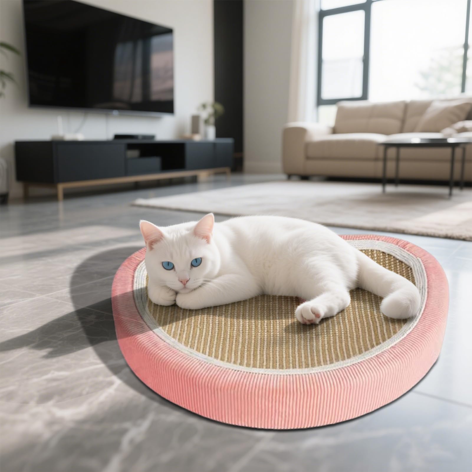 Katzen Kratzbett,Sisal Bett Kratzmatte,Schlafplatz Möbelschoner für Wohnung Studentenzimmer Teppich Sofa Sessel Wand - Kitten und Kleine Hunde