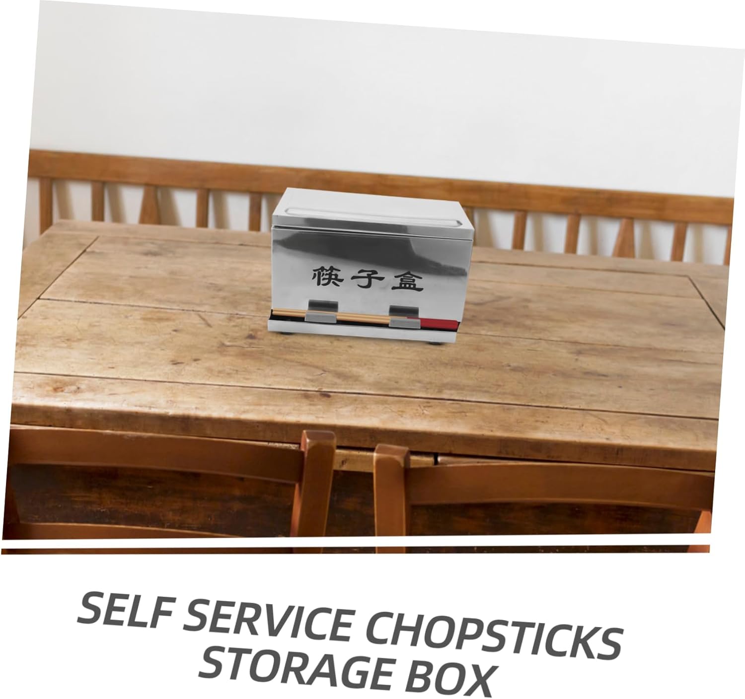 Stainless Steel Chopstick Holder Lid Multi-function Utensil Dispenser for Kitchen Convenient Cutlery Organizer for Restaurants and Home Use