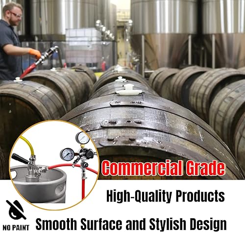 Miniatura 5 de Grifos de cerveza para barriles, grifo de cerveza con sistema D con válvula de alivio de presión de seguridad, sonda de acero inoxidable grifo de