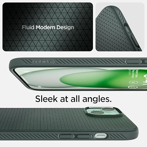 Vista 413 de Spigen Liquid Air - Funda diseñada para iPhone 13 Pro Max (2021), color negro mate