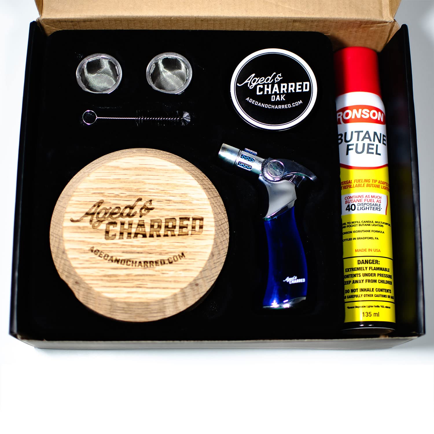 Cocktail Smoker Kit with Torch and Wood Chips for Whiskey and Bourbon