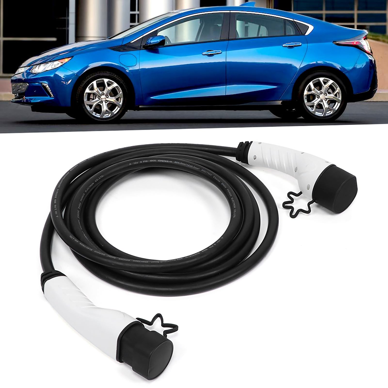 EVSE Caricabatterie con cavo da 16,4 piedi Ricarica rapida per veicoli elettrici per uso domestico 220-250 V (16A-FE-A16D-E&C)