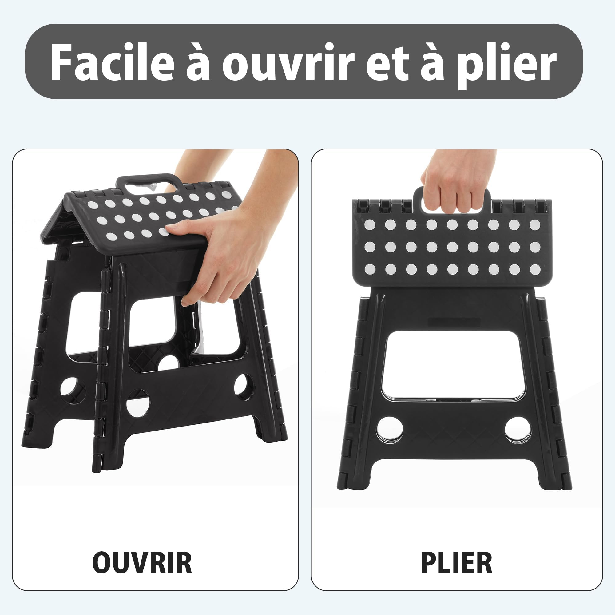 Marchepied Pliable VECELO 28cm - Tabouret Antidérapant Avec Poignée Pour Enfants Et Adultes Kaki Tabouret Pliant Salle De Bain Marchepied Pliable VECELO 28cm - Tabouret Antidérapant Avec Poignée Pour Enfants Et Adultes Kaki Tabouret Pliant Salle De Bain