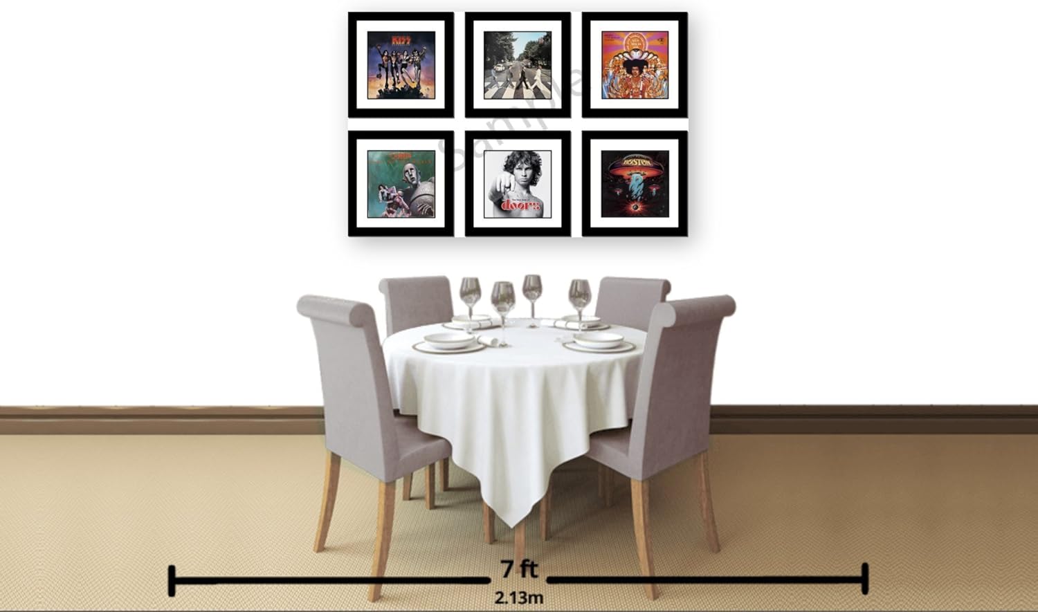 Creative Picture Frames - 15"x15" LP Vinyl Record Frame Display, Music Album Cover Holder, Stunning Wall Art Decor w/White Mat, Dust-free Glass, and Wall Hanger for Musicians & Music Lovers, 4-Pack