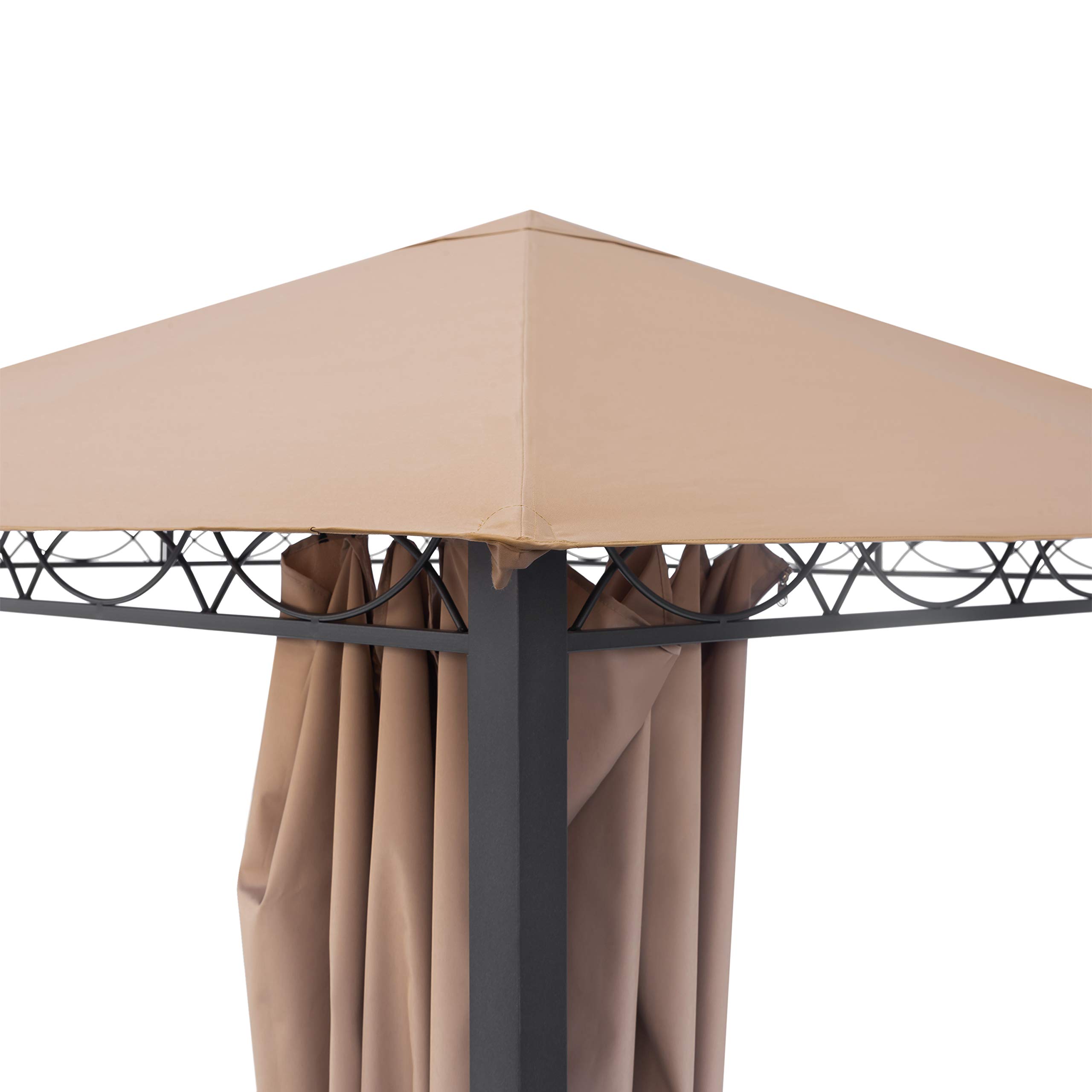 Ersatzdach 3x3 m für Rendezvous Premium ca. 220 g/m² Cappuccino