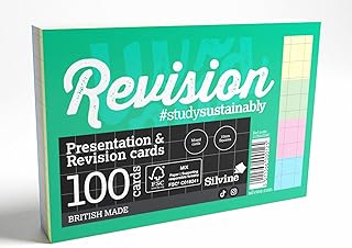 Luxpad Revision A6 Flash Cards - 10mm Squares (100 Cards) Assorted Colours