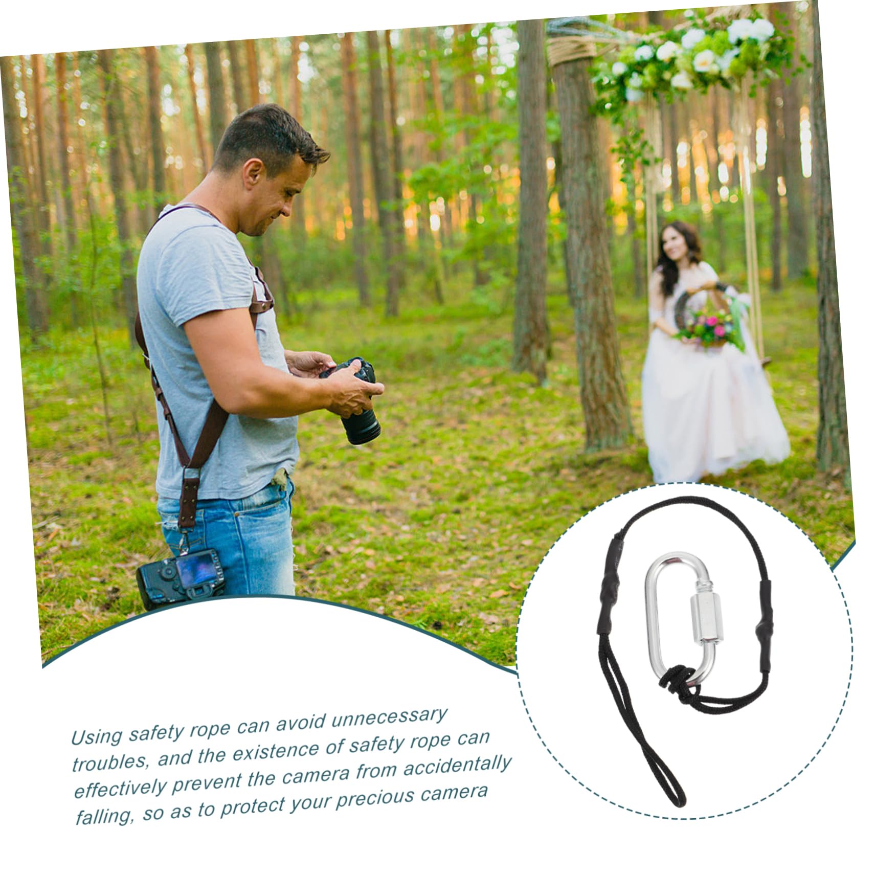 DOITOOL Corda Di Sicurezza Della Fotocamera Telecamera Fibbia Della Tracolla Accessori Fotocamera Accessorio Fotocamera Fornitura Fotocamera Reflex Accessori Per Fotocamere
