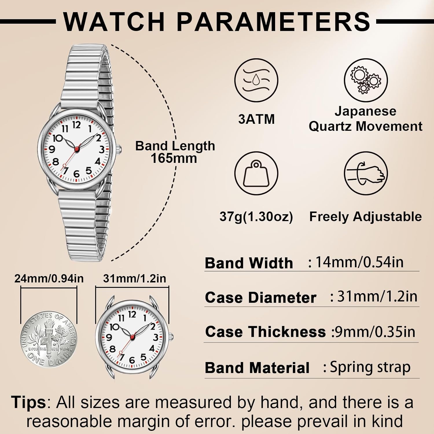 Asan Ge Watch for Women, Expansion Band Fits Various Sizes, Vintage Analog Waterproof, Fashion Luminous Dial Easy to Read, 1 Watch with 4 Straps - Easy Tool Free Replacement - Image 6