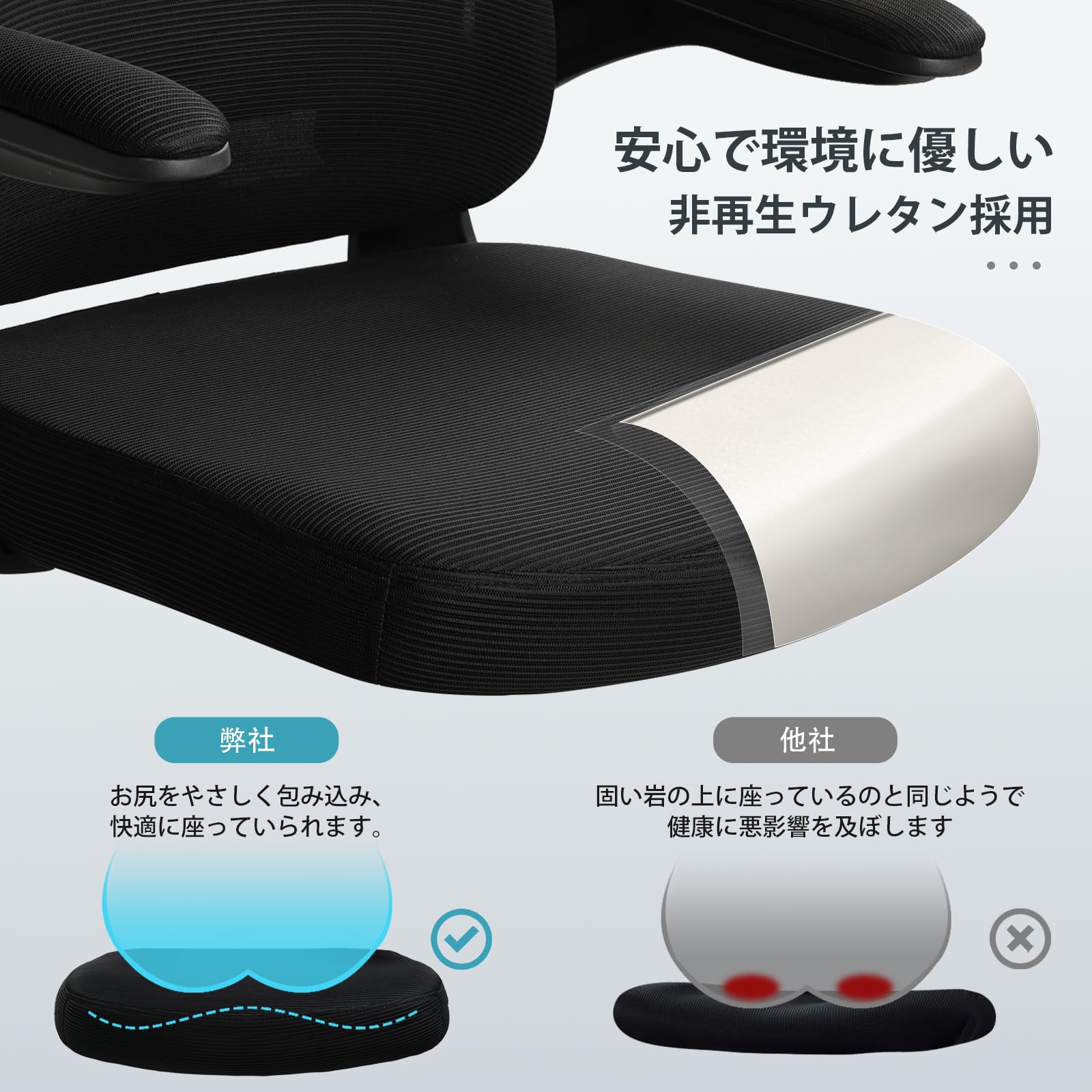 Amazon.co.jp: ComHoma デスクチェア オフィスチェア 椅子 テレワーク 