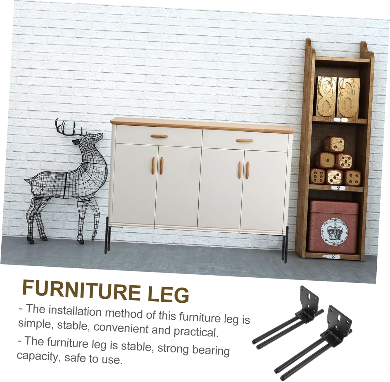 2sets Sofa Support Legs Furniture Legs Heavy Duty Metal Support Feet for Tables