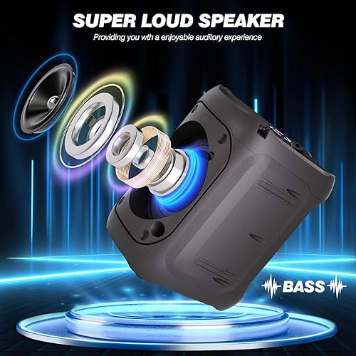 Miniatura 2 de Ankuka Máquina de karaoke para niños y adultos, altavoz portátil de karaoke Bluetooth con 1 micrófono inalámbrico y 1 micrófono con cable, sistema