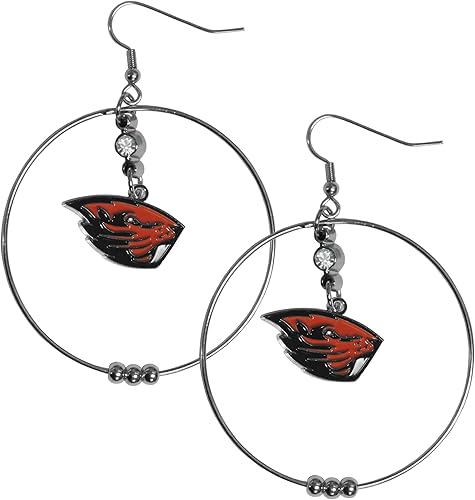 Miniatura 7 de Siskiyou Sports Pendientes de aro NCAA, 2 pulgadas
