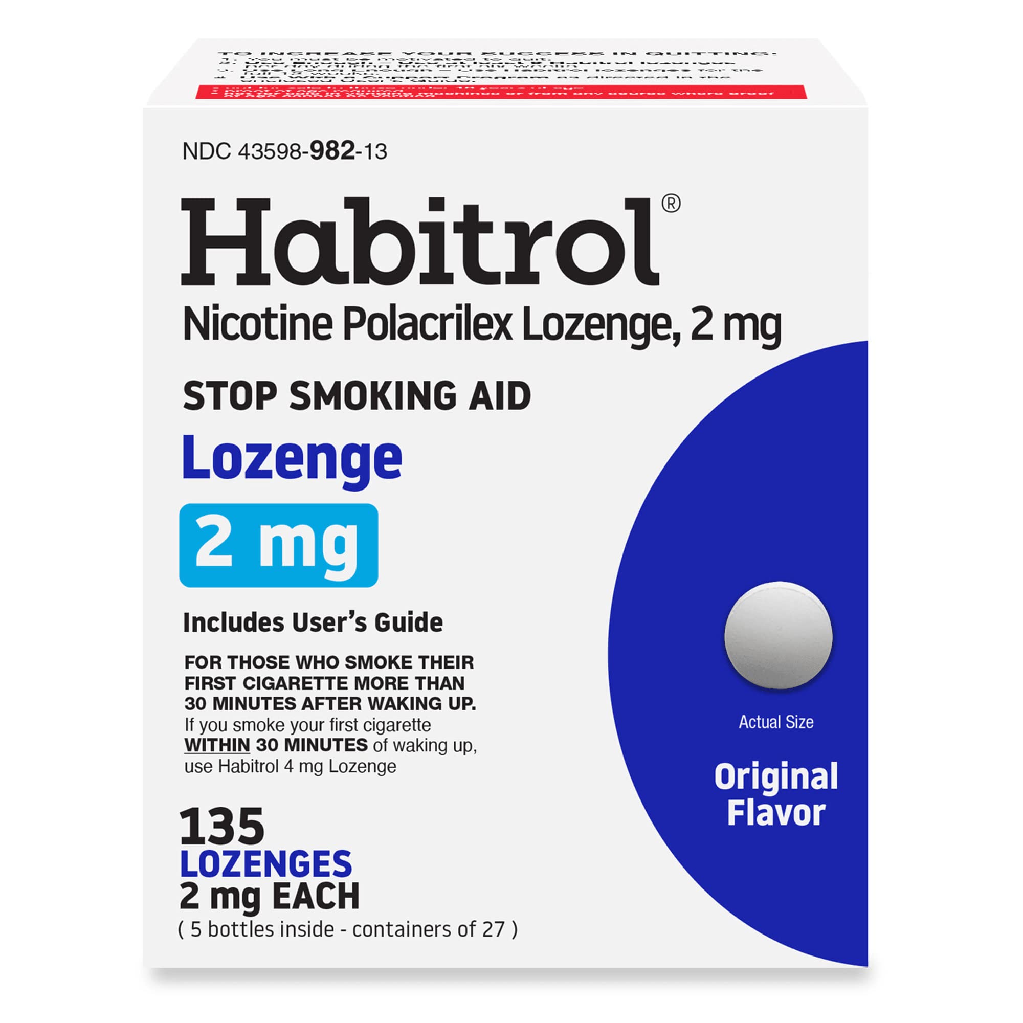 - Nicotine Lozenges - 2 mg, Original Flavor, 135 Count - Nicotine Lozenge to Reduce Cravings & Help Quit Smoking