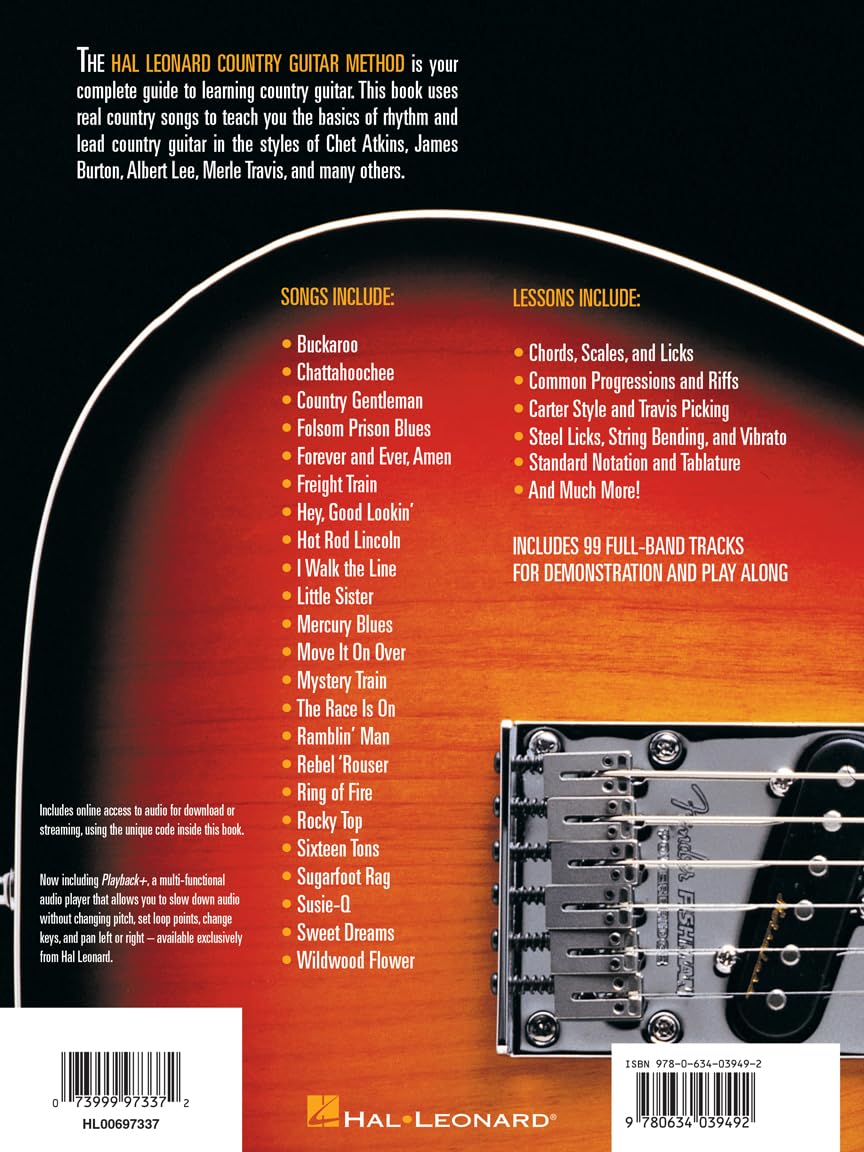 Hal Leonard Country Guitar Method. Comprend Enregistrement(s) en ligne