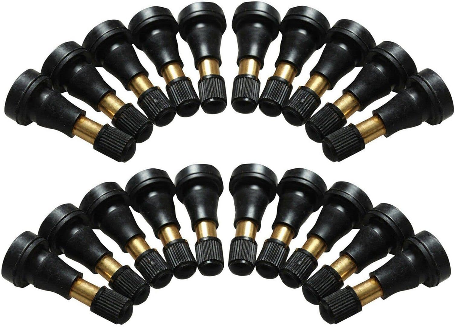 FSBNJKS 25pcs Black TR600HP Snapin Tire Valve Stems High