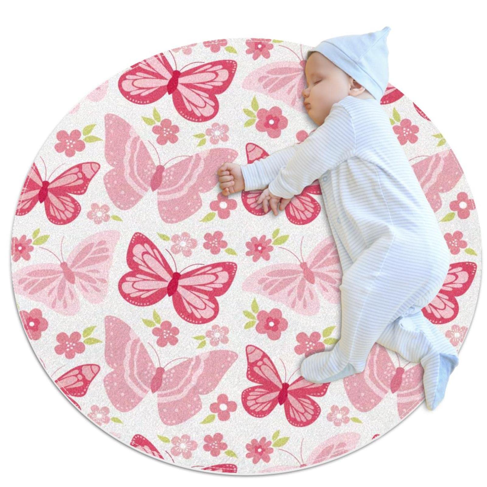 Tapis antidérapant rose rond pour sécuriser la salle de bain